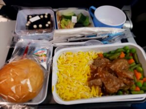 エジプト航空の機内食（カイロ～カサブランカ）